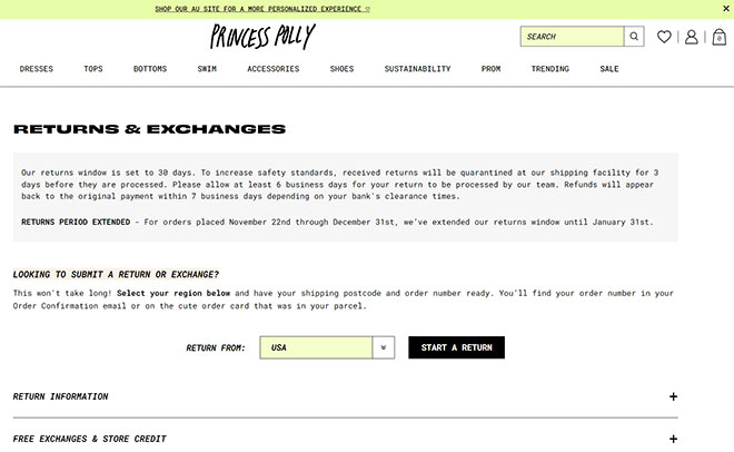 Princess Polly Returns