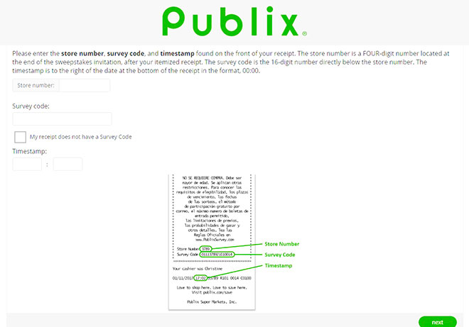 Publixsurvey.com $1000