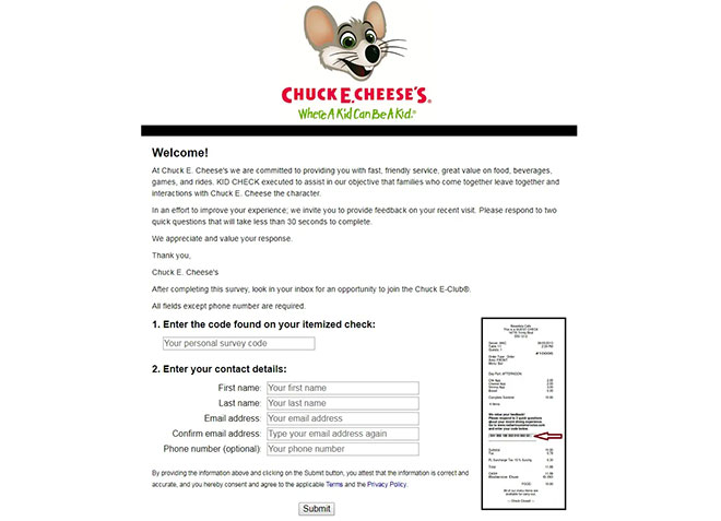 www.chuckecheese.com/feedback