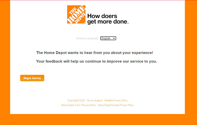 www.homedepot.com Survey