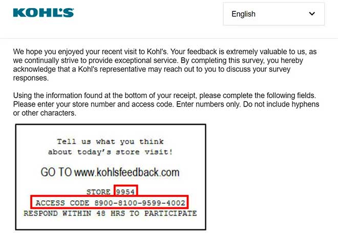 www.kohlsfeedback.com survey