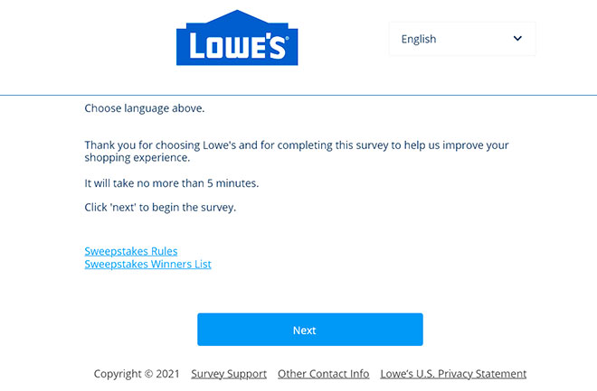 www.lowes.com Survey