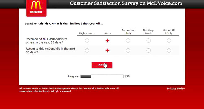 www.mcdvoice.com Survey