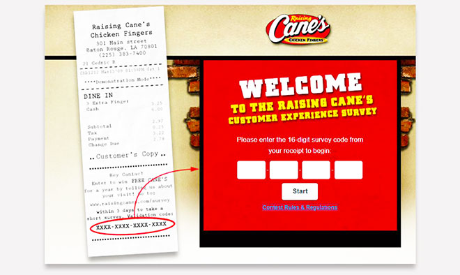 www.raisingcanes.com Survey
