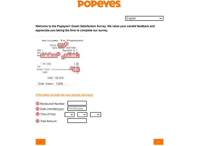 www.tellpopeyes.com survey