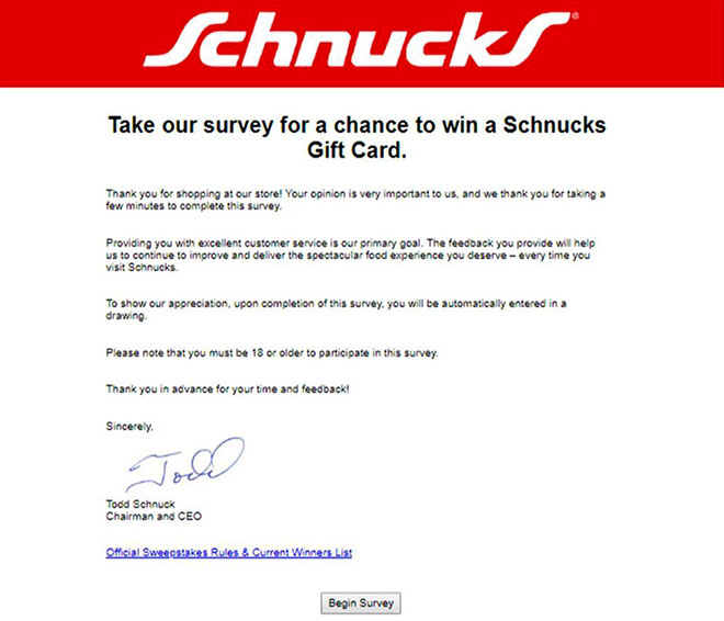 www.tellschnucks.com survey