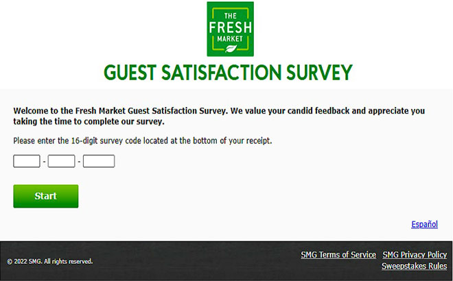 www.thefreshmarket.com survey