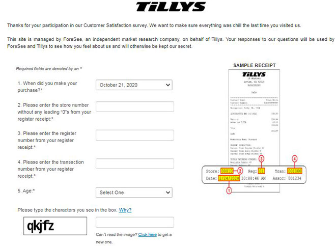www.tillys.com survey