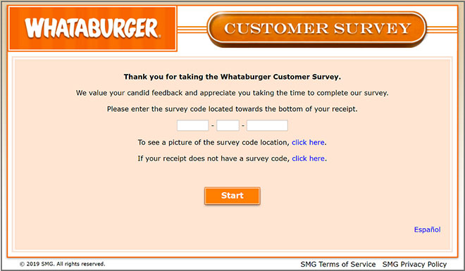 www.whataburger.com survey