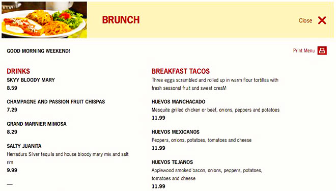 Uncle Julio's Allergen Menu