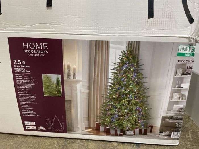 Christmas tree lit pre fir artificial led lights trees balsam ft warm depot Grand duchess balsam fir christmas tree