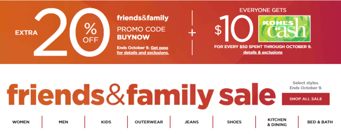 Friends family kohl kohls access Kohl's friends and family 2024 dates