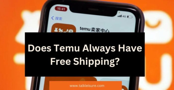 When does temu have free shipping
