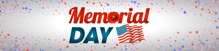 Memorial day restaurant specials near me