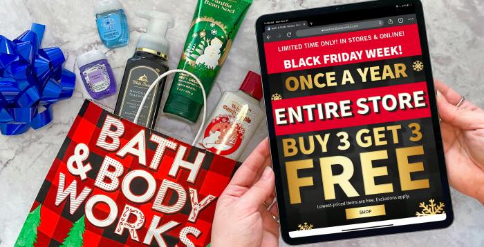 Bath and body works black friday