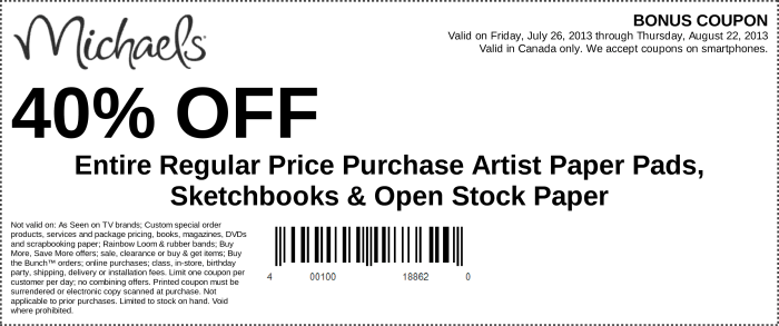 Can you stack coupons at michaels