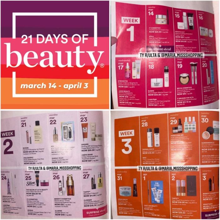 Does ulta 21 days of beauty start at midnight
