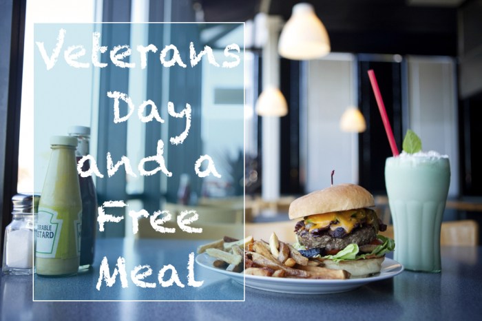Veterans meals meal discounts sandwich pulled tenders pork wedge cheeseburger carolina nov chicken options these Memorial day free meals for veterans 2024