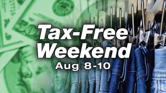 When does tax free weekend start in texas
