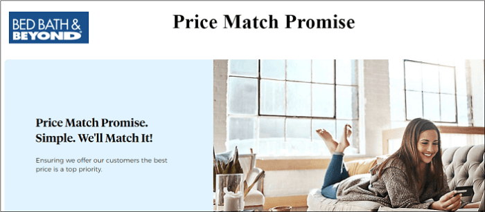 Bed bath and beyond price match