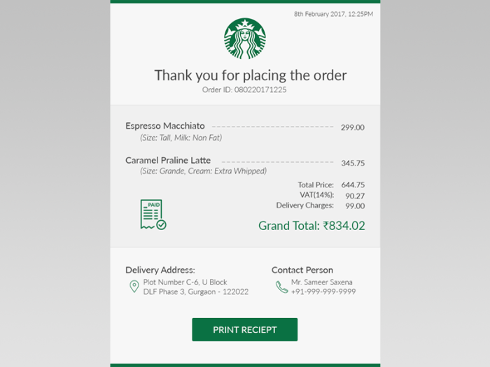 Font receipts used receipt starbucks typically grocery graphic Can i add starbucks points from receipt