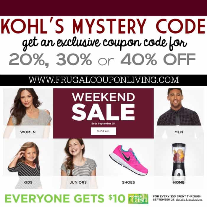 Coupon off mystery code kohls When is the next kohl's mystery coupon